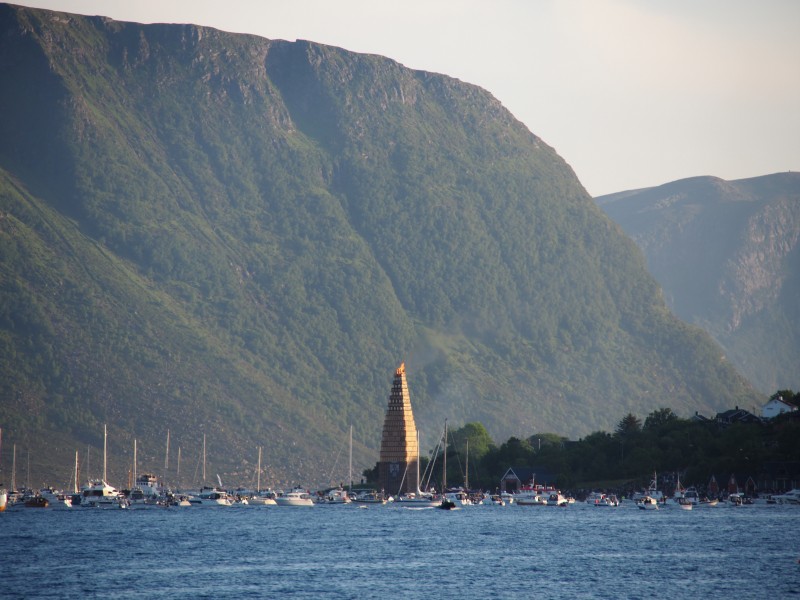 Alesund Bonfire on fire