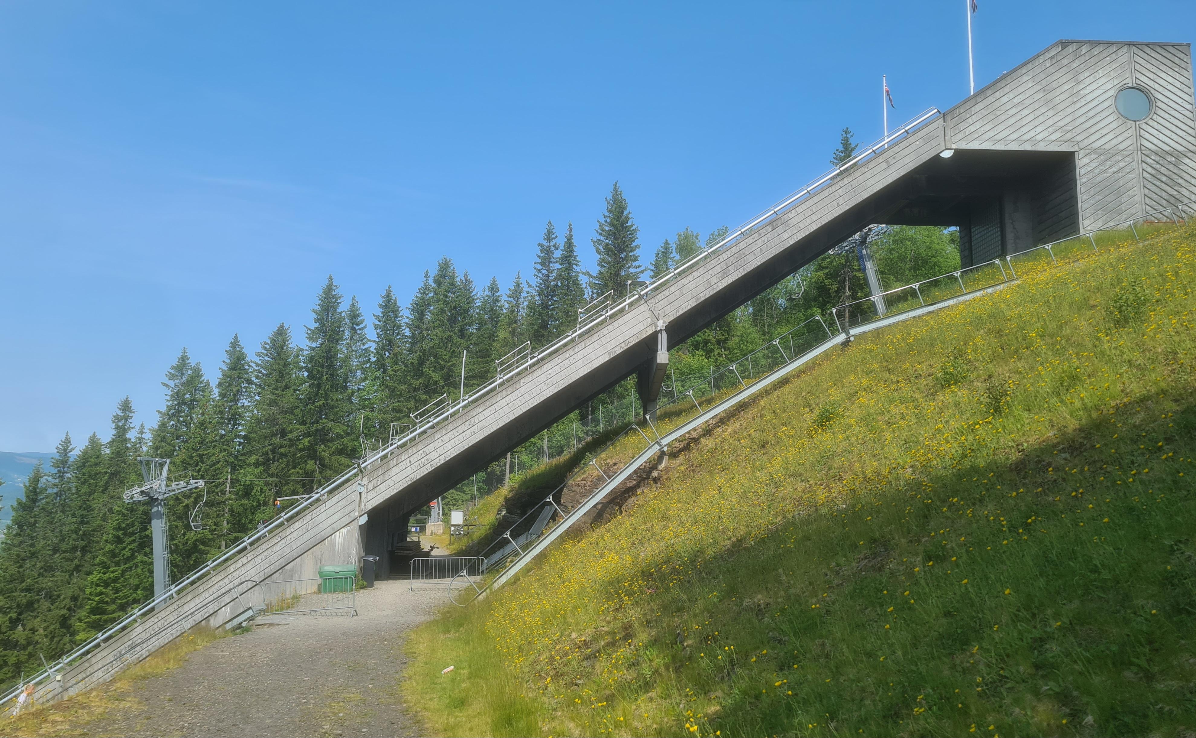 Ski jump slope