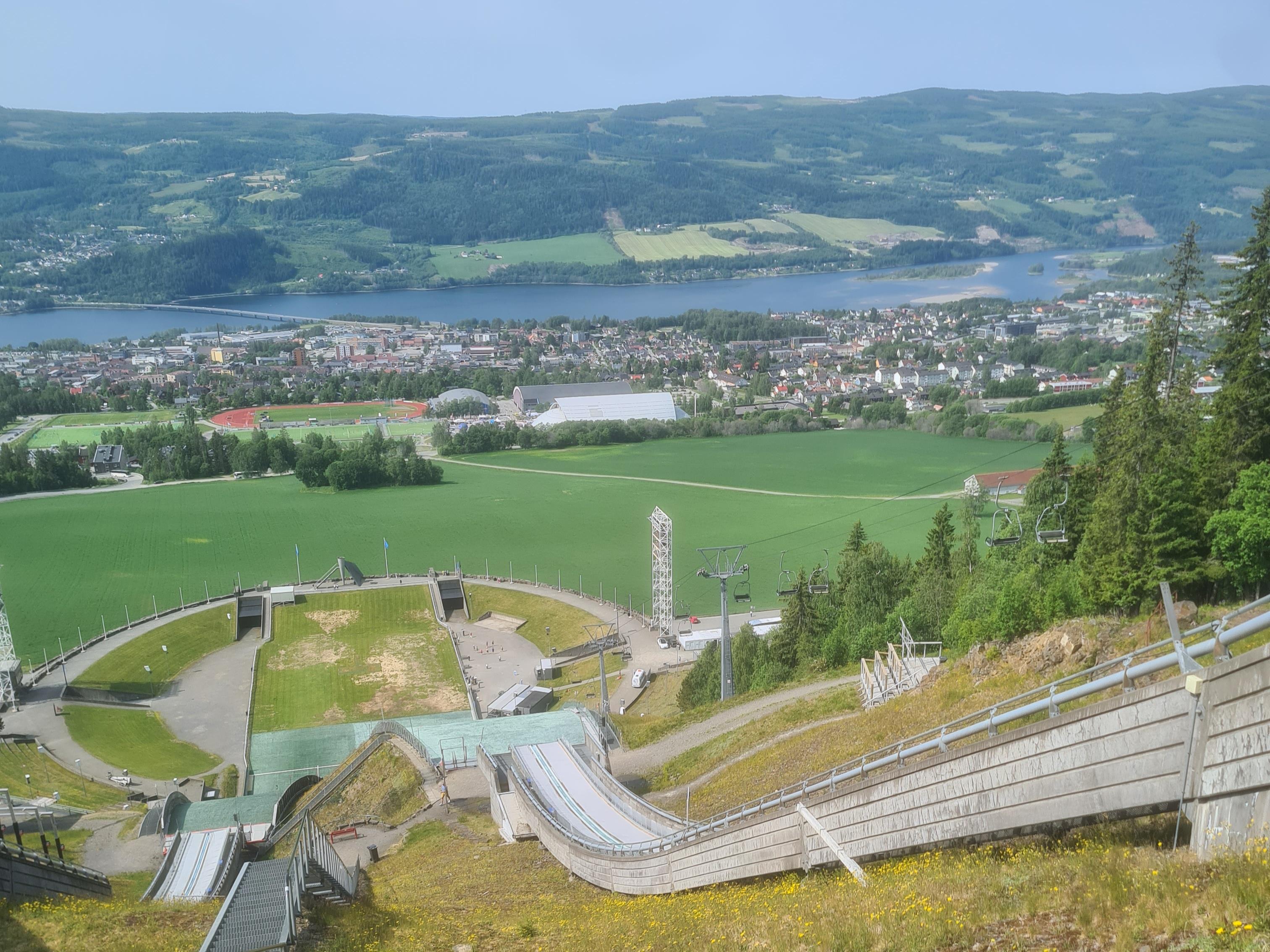 Ski jumps view