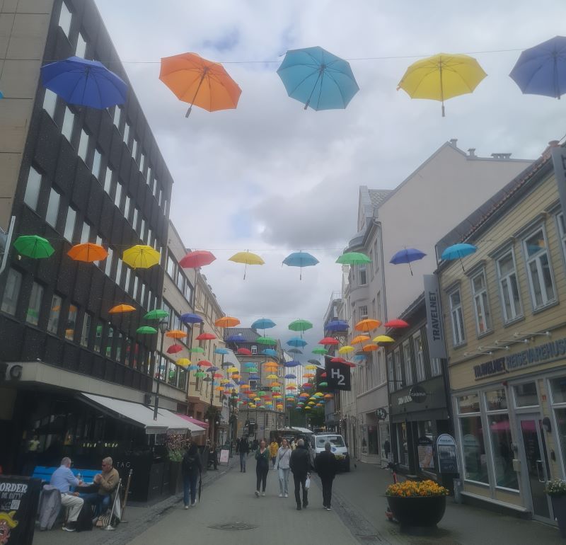 Trondheim Umbrella Street
